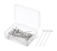PATIKIL Spilli a T, 50pz Perni a T in Acciaio Inossidabile Perni a T da 2,1" per Parrucche Bloccano Lavoro a Maglia Perni a T Dritti per Cucire per l'Home Office, Argento