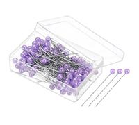 PATIKIL Spilli da Cucito, 200pz 1,5 Pollici Perno Dritto con Testa a Perle Plastica per Decorazioni in Tessuto Gioielli Fai Da Te Progetti Cucito, Viola Chiaro