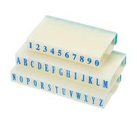 PATIKIL Staccabile Numero Lettera Timbro, Plastica 9+26 Cifre Carattere Dimensione 4 Numero 0-9 Alfabeto AZ Combinazione Set per Carta Album Insegnamento