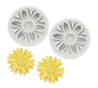 PATIKIL Stampo Argilla a Forma di Girasole, 2pz Stampo Argilla Polimerica Silicone per Artigianato Ad Asciugatura Aria per Dolci Cioccolato Resina Gioielli Argilla Polimerica, Grigio