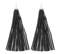 PATIKIL Streamer per Bici, Colorati Nappe per Manubrio Scooter, Impugnature, Nastri, Accessori, Decorazioni per Ragazze, Manici per Tricicli, Nero