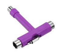 PATIKIL Strumento per skate all-in-one, strumento portatile multifunzione per skateboard a T con cacciavite a croce tipo L per pattini a rotelle, viola