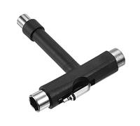 PATIKIL Strumento per skate all-in-one, strumento portatile multifunzione per skateboard a T con cacciavite a croce tipo L per pattini a rotelle, nero