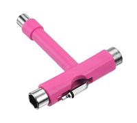 PATIKIL Strumento per skate all-in-one, strumento portatile multifunzione per skateboard a T con cacciavite a croce tipo L per pattini a rotelle, rosa
