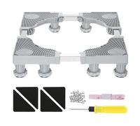PATIKIL Supporto Mini Frigo, 8 Piedi Robusti Carrello Lavanderia Base Stand Frigorifero Ferro Universale Base Mobile Regolabile per Dispenser Acqua Lavatrice, Altezza 3.5"-4.3"