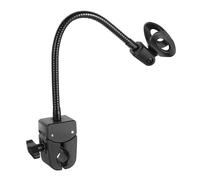 PATIKIL Supporto per microfono da scrivania a collo di cigno, lungo 30,5 cm, flessibile, con clip per microfono, portata 28-40 mm, per live streaming, podcasting, radio, lezioni canto, nero (stile 5)