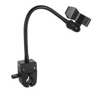 PATIKIL Supporto per microfono da scrivania a collo di cigno, lungo 30,5 cm, flessibile, con clip per microfono, gamma 28-40 mm, per live streaming, podcasting, radio, lezioni canto, nero (stile 6)