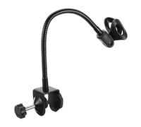PATIKIL Supporto per microfono da scrivania a collo di cigno, lungo 30,5 cm, flessibile, con clip per microfono, portata 28-40 mm, per live streaming, podcasting, radio, lezioni canto, nero (stile 7)