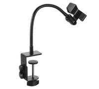 PATIKIL Supporto per microfono da scrivania a collo d'oca, supporto flessibile per microfono da 30,5 cm, con clip per microfono aggiornata, gamma 28-50 mm, per live streaming, podcasting, radio