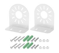 PATIKIL Supporto per Telecamera Sicurezza a Cupola da 4,53", 2 Confezioni Staffa Universale a Forma L per Montaggio a Parete Angolare Retto Lega Alluminio, Bianco