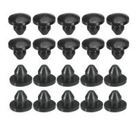 PATIKIL Tappi a Foro Rotondo in Silicone 4mm/0,16 Pollici, 20pz Testa Cappuccio Copertura Protettiva per Tappi a Sgancio Rapido Mobili, Nero