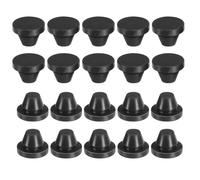 PATIKIL Tappi a Foro Rotondo in Silicone 8,5mm/0,33 Pollici, 20pz Testa Cappuccio Copertura Protettiva per Tappi a Sgancio Rapido Mobili, Nero