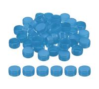 PATIKIL Tappi di Bottiglia Plastica da 1.2 Pollici per Artigianato, 100Pz Tappi a Vite Riutilizzabili per Bottiglie Vuote per Decorazioni Fai da Te, Blu Chiaro
