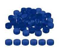 PATIKIL Tappi di Bottiglia Plastica da 1.2 Pollici per Artigianato, 50Pz Tappi a Vite Riutilizzabili per Bottiglie Vuote per Decorazioni Fai da Te, Blu Scuro