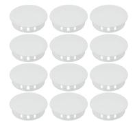 PATIKIL Tappi per fori in plastica da 40mm/1-9/16", 12 pezzi, tipo a filo, tappi rotondi a scatto bloccaggio, copri-fori per viti, inserti, tappi di estremità per mobili, cucina, bianchi