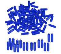 PATIKIL Tappi Terminali Gomma Rotondi 3mm Id, 100Pz Tappi Terminali in Gomma Coperture Vinile Protezioni Filettate Flessibili per Tubi Metallici Asta Bulloni, Blu