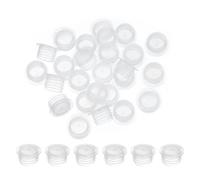 PATIKIL Tappo in Plastica per Sale e Pepaiola 15mm/0,59", Tappi Ricambio per Bottiglie con Anello Trazione Tappo Terminale Rotondo Trasparente Riutilizzabile per Vasi Bottiglie Pipe, 50pz