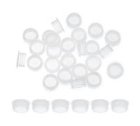 PATIKIL Tappo in Plastica per Sale e Pepaiola 19mm/0,75", Tappi Ricambio per Bottiglie con Anello Trazione Tappo Terminale Rotondo Trasparente Riutilizzabile per Vasi Bottiglie Pipe, 25pz
