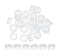 PATIKIL Tappo in Plastica per Sale e Pepaiola 20mm/0,79", Tappi Ricambio per Bottiglie con Anello Trazione Tappo Terminale Rotondo Trasparente Riutilizzabile per Vasi Bottiglie Pipe, 25pz
