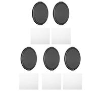 PATIKIL Tappo Obiettivo 82mm 5pz Copriobiettivo Fotocamera Chiusura Scatto Laterale Obiettivo Anteriore Panno per Pulizia Adatto per Obiettivi Dslr Universali Filettatura 82mm Nero
