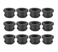 PATIKIL Tappo per Fori in Silicone 19mm / 3/4", Tappo in Siliconica per Foro 9/16" ID, 12Pz Passacavi Anello Occhiello Guarnizione per Foro Cavo Firewall Automobilistico, Nero