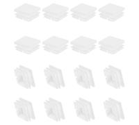 PATIKIL Tappo Quadrato Plastica, 16Pz 1"/25mm Tappi Tubi Plastica Tappi per Sedie Quadrati Tappis per Gambe Sedie Mobili per Tubi Metallo Forniture Recinzioni, Bianco