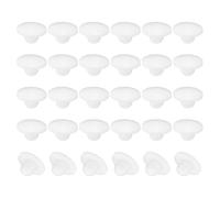 PATIKIL Tappo Scatto Rotondo Silicone 5mm Dia, 30Pz Tipo Bloccaggio Foro Mobili Tappo Pulsante Ampio Bordo Arc Copertura Protettiva Adatta Foro 5-5.5mm per Foro Cilindro Paratia, Bianco