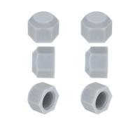PATIKIL Tappo Svasato Plastica 3/8", Filettatura Femmina 5/8-18Unf 6Pz 45 Gradi Raccordo a Tubo a Flangia Sae Tappo Valvola Spina Stop per Condizionatore Aria Tubo Gas Grigio