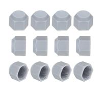 PATIKIL Tappo Svasato Plastica 5/8", Filettatura Femmina 7/8-14Unf 12Pz 45 Gradi Raccordo a Tubo a Flangia Sae Tappo Valvola Spina Stop per Condizionatore Aria Tubo Gas Grigio