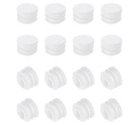 PATIKIL Tappo Tondo Plastica, 16Pz 3/4"/19mm Tappi Tubi Plastica Tappi per Sedie Rotondi, Tappis per Gambe Sedie, Mobili, Tubi Metallici, Ferramenta, Recinzioni, Bianco