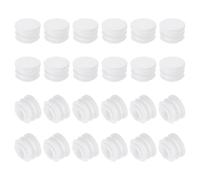PATIKIL Tappo Tondo Plastica, 24Pz 3/4"/19mm Tappi Tubi Plastica Tappi per Sedie Rotondi, Tappis per Gambe Sedie, Mobili, Tubi Metallici, Ferramenta, Recinzioni, Bianco
