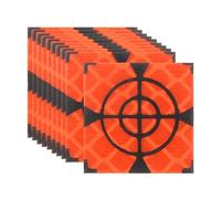 PATIKIL Targhetta riflettente per rilevamento (20 x 20 mm, rosso) (100 pezzi) autoadesiva riflettente, nastro adesivo per segnalazione target, adatto per stazioni totali, ispezioni navi/misura tunnel