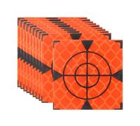 PATIKIL Targhetta riflettente per rilevamento (30 x 30 mm, rosso) (100 pezzi) autoadesiva riflettente, nastro adesivo per segnalazione target, adatto per stazioni totali, ispezioni navi/misura tunnel