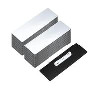 PATIKIL Targhette Nome Vuote 50 Pezzi 25x75mm ABS Argento con Spille