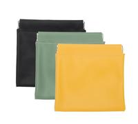 PATIKIL Tasca Cosmetici Borsa 3pz 5x5" Impermeabile Mini PU Pelle Trucco Borsa Portamonete Senza Cerniera Autochiudente Portatile Spremere Trucco Borsa per Viaggio Nero Verde Giallo