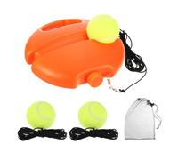 PATIKIL Tennis Allenamento Rimbalzo Palla con 3 Corda Palle Solitario Tennis Pratica Portatile Tennis Allenamento Strumento Rimbalzo Kit per Principianti Sport Esercizio Arancione