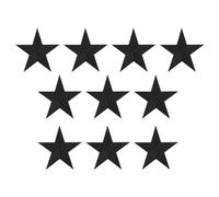 PATIKIL Termoadesive Toppe 10pz 5 Stella Cuci Toppe Ricamate Applique Abbellimenti per Abbigliamento Giacche Cappello Zaino Riparazioni Decorazioni Nero