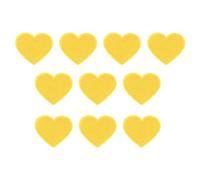 PATIKIL Termoadesive Toppe 10pz Forma Cuore Cuci Toppa Ricamate Amore Applique Abbellimenti per Abbigliamento Giacche Cappello Zaino Riparazione Decorazioni Giallo