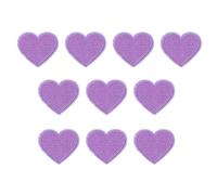 PATIKIL Termoadesive Toppe 10pz Forma Cuore Cuci Toppa Ricamate Amore Applique Abbellimenti per Abbigliamento Giacche Cappello Zaino Riparazione Decorazioni Luce Viola