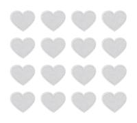 PATIKIL Termoadesive Toppe 16pz Forma Cuore Cuci Toppa Ricamate Amore Applique Abbellimenti per Abbigliamento Giacche Cappello Zaino Riparazione Decorazioni Bianco