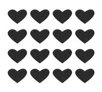 PATIKIL Termoadesive Toppe 16pz Forma Cuore Cuci Toppa Ricamate Amore Applique Abbellimenti per Abbigliamento Giacche Cappello Zaino Riparazione Decorazioni Nero