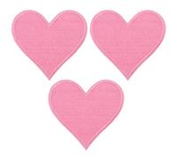 PATIKIL Termoadesive Toppe 3pz Forma Cuore Forma Cuci Toppa Ricamate Amore Applique Abbellimenti per Abbigliamento Giacche Cappello Zaino Riparazione Decorazioni Luce Rosa
