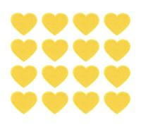 PATIKIL Termoadesive Toppe Forma Cuore Cuci Toppa Ricamate Giallo 10pz