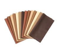 PATIKIL Tessuti Di Cotone, 14 Pz 20 X 20 cm Fat Quarter Quadrati Di Tessuto Colorato Solido Precut per Cucito Patchwork Quilting Artigianato Fai da Te, Marrone