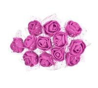 PATIKIL Teste Fiori Artificiali Mini Rosa 0.98", 144Pz Bulk Stelo Schiuma Rose Finte con Garza per Bouquet da Sposa Boutonniere Decorazioni per Torte Artigianato Casa, Rosa