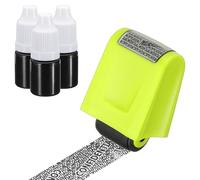 PATIKIL Timbro A Rullo Protezione Contro Il Furto Di Identità, 0.7" Timbro A Rullo Riservato Privacy ID Timbro A Rullo Per Sicurezza ID Indirizzo Con 3 Ricariche, Verde Chiaro