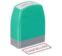PATIKIL Timbro Annullamento Autoinchiostrante, Inchiostro Rosso Timbri per Ufficio Timbro Personalizzato Messaggio Preinchiostrato Ricaricabile, Verde