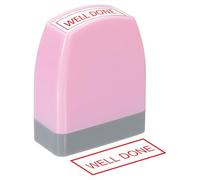 PATIKIL Timbro Notifica Ben Fare Autoinchiostrante, Inchiostro Rosso Timbri per Ufficio Timbro Personalizzato Messaggio Preinchiostrato Ricaricabile, Rosa