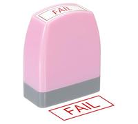 PATIKIL Timbro Notifica Fallimento Autoinchiostrante, Inchiostro Rosso Timbri per Ufficio Timbro Personalizzato Messaggio Preinchiostrato Ricaricabile, Rosa