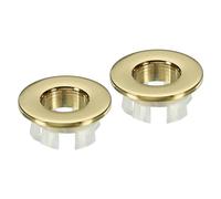 PATIKIL Trabocco Anello 2pz Lavello Rotondo Copertura Lavabo Rivestimento Ottone Inserto Foro Rotondo Tappi per Cucina Bagno Oro